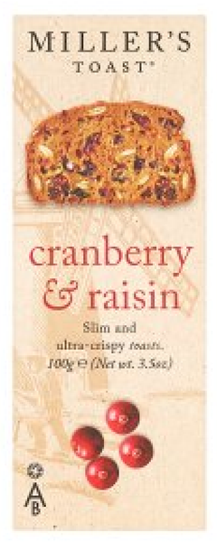 Millers Gluten Free Cranberry & Raisin Toasts